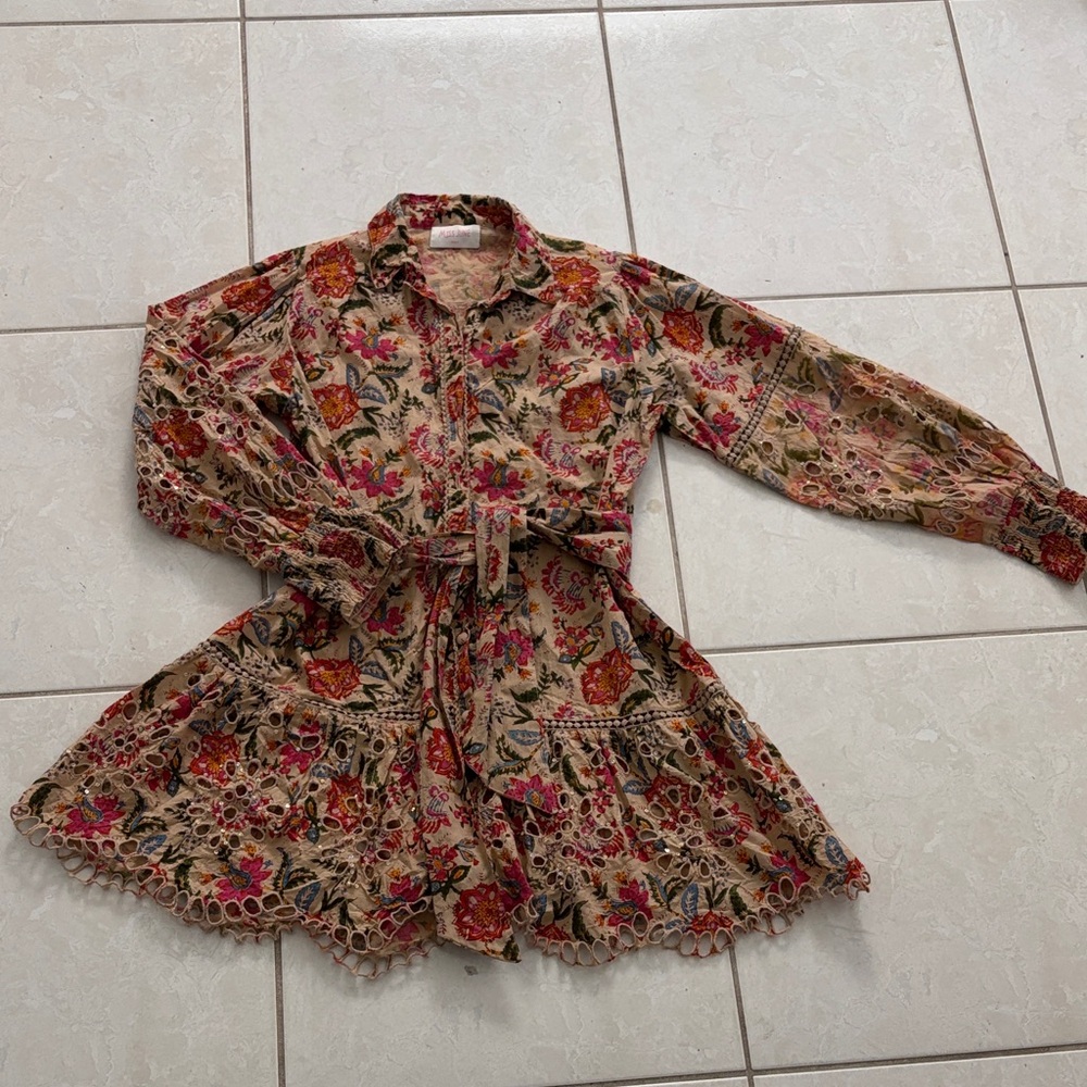 Miss June Floral Mini Dress - Multicolor size M